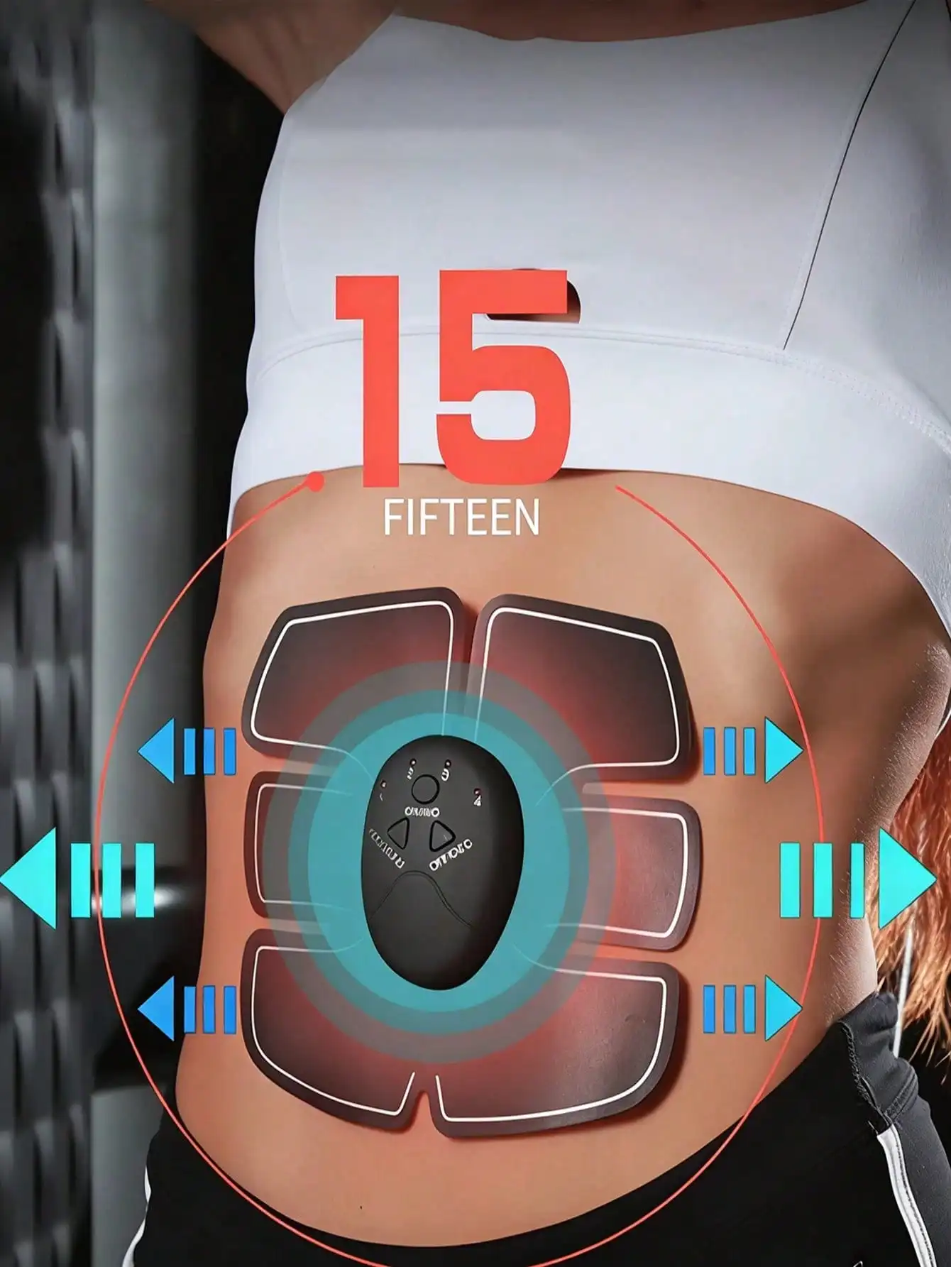 Estimulador Muscular EMS, Entrenador Abdominal, Dispositivo de Entrenamiento de Glúteos, Masajeador de Fitness
