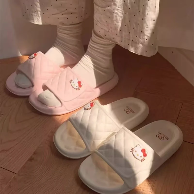 

Sanrio женские тапочки Hello Kitty Kawaii аниме My Melody Cinnamoroll нескользящая домашняя обувь для ванной комнаты женские домашние сандалии подарок новый
