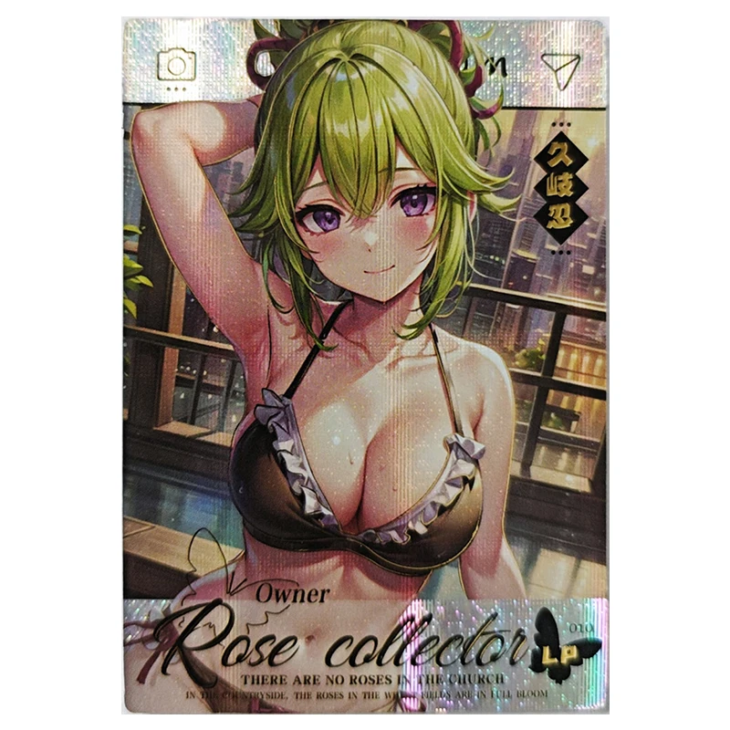 Anime Goddess Story Rare Limited LP Refraction Game Collectible Card Amber Isla Fischl Hoshino Ai Zabawki dla chłopców Prezent urodzinowy