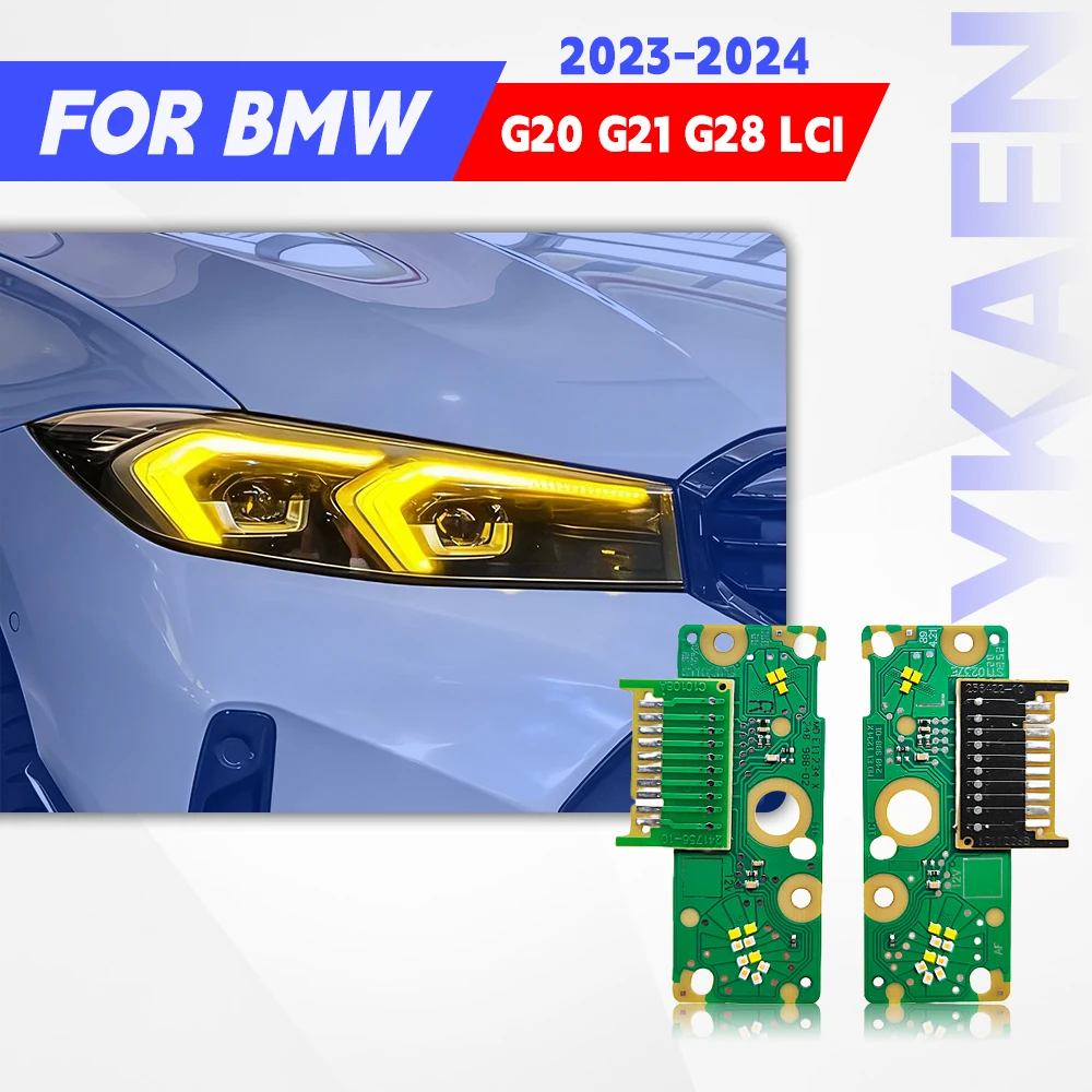 

Yellow LED DRL Chip Board Module For BMW 3 Series G20 G21 G28 LCI EU Spec Low LED Headlight Daytime Running Light Turn Signal