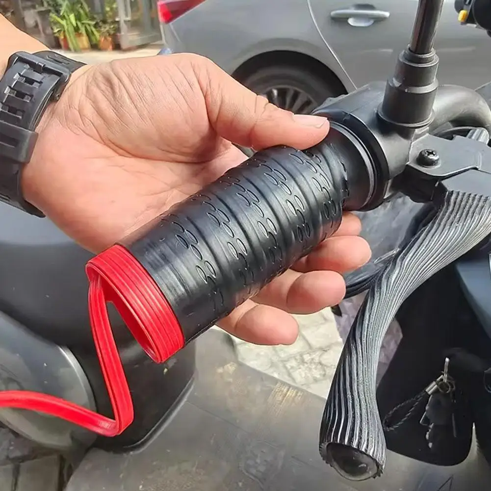 الراقية دراجة نارية المقود القبضات غطاء الذاتي تقلص المقود زلة واقية مكافحة يغطي دراجة نارية اكسسوارات الفرامل U3P1 #3