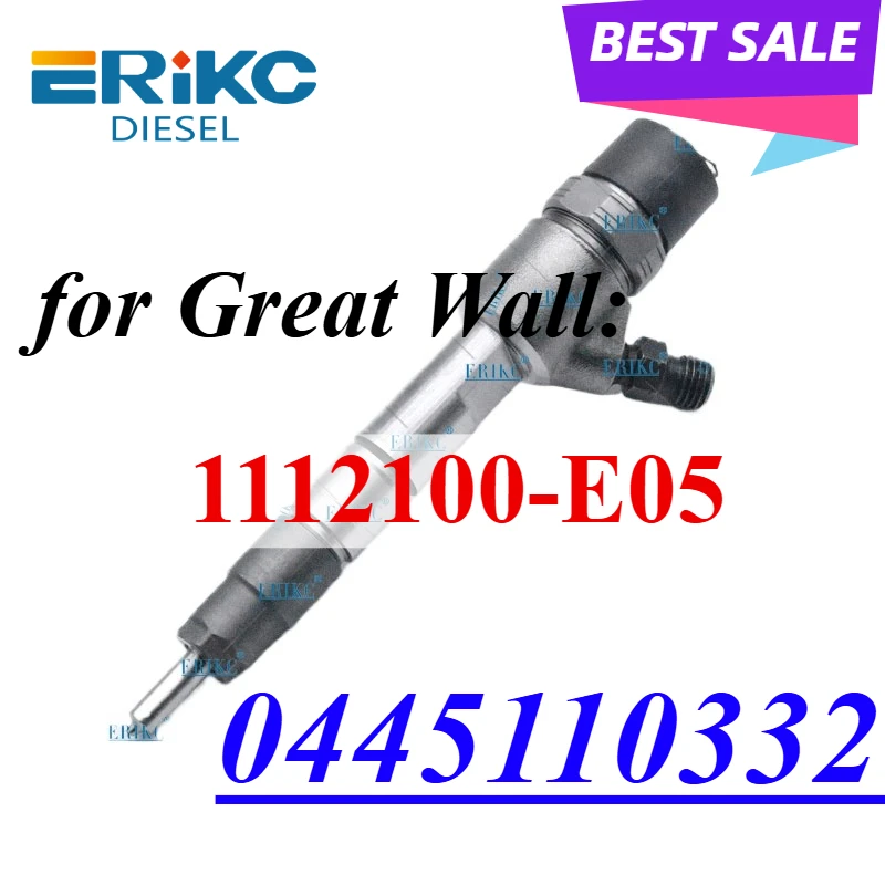 0445110332 حاقن الديزل بالسكك الحديدية المشتركة 0 445 110 332 بخاخ المحرك التلقائي 0445 110 332 للجدار العظيم 1112100-e05 #1