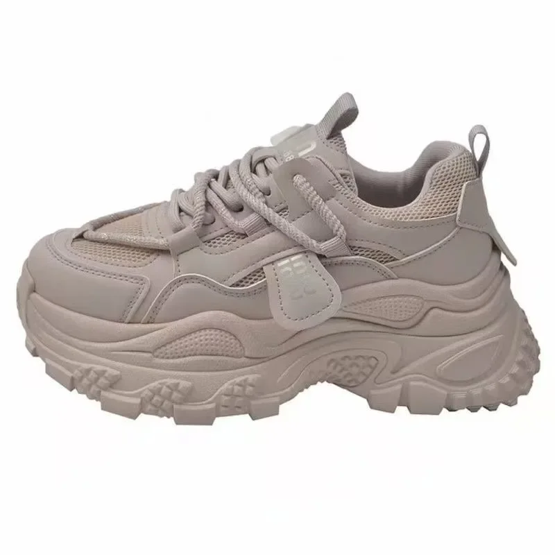 2025, Schuhe Weibliche Mesh Solide frauen Vulkanisieren Schuhe Outdoor Frauen Sneakers Lace Up Plattform Heißer Verkauf Casual Sport Schuhe damen
