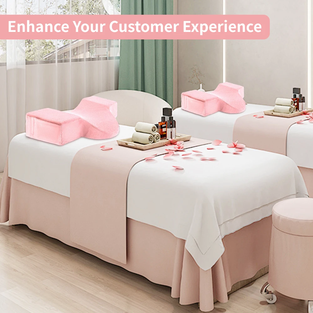 속눈썹 베개 목 지지대 핑크 속눈썹 연장 액세서리 목 베개 메모리 폼 U자형 베개 2026