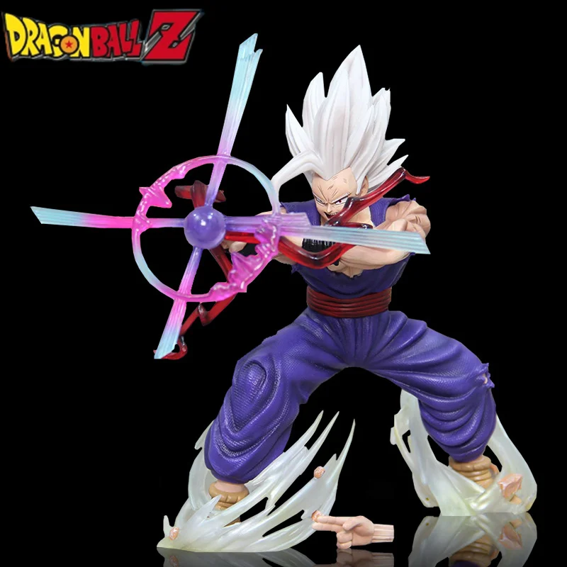 22cm Dragon Ball Figure Gohan Anime Figurine Son Gohan Action Figure Magic Guan Light Kill Cannon Collection Model Holiday Gift