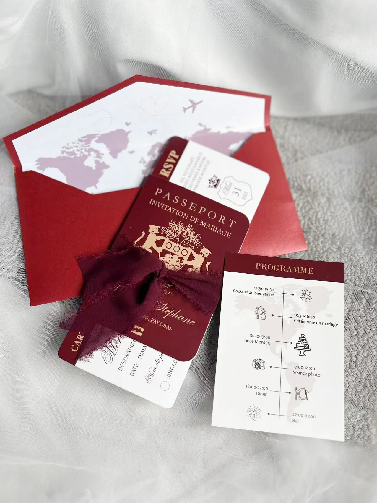 30/50 جواز سفر أزرق ملكي دعوة زفاف السفر تحت عنوان الوجهة دعوات الحدث بطاقات الصعود تخطيط زفاف فريد