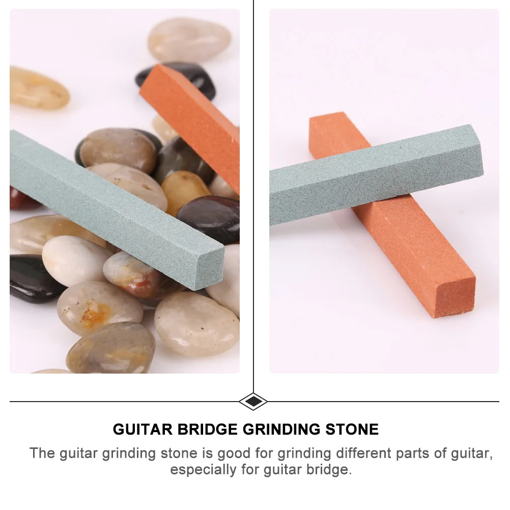 

4 Pcs Bass Bridge Sanding Stone Guitar Grinder File Accessories Repair Tool Stones for Tools