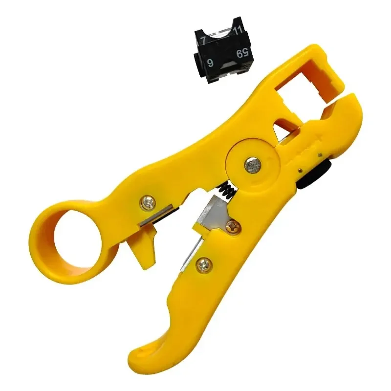 2pcs Multi-function Knob Cable Stripper, Adjustable Distance STP/UTP Network Cable Cable Stripping Coaxial Line Tool Set