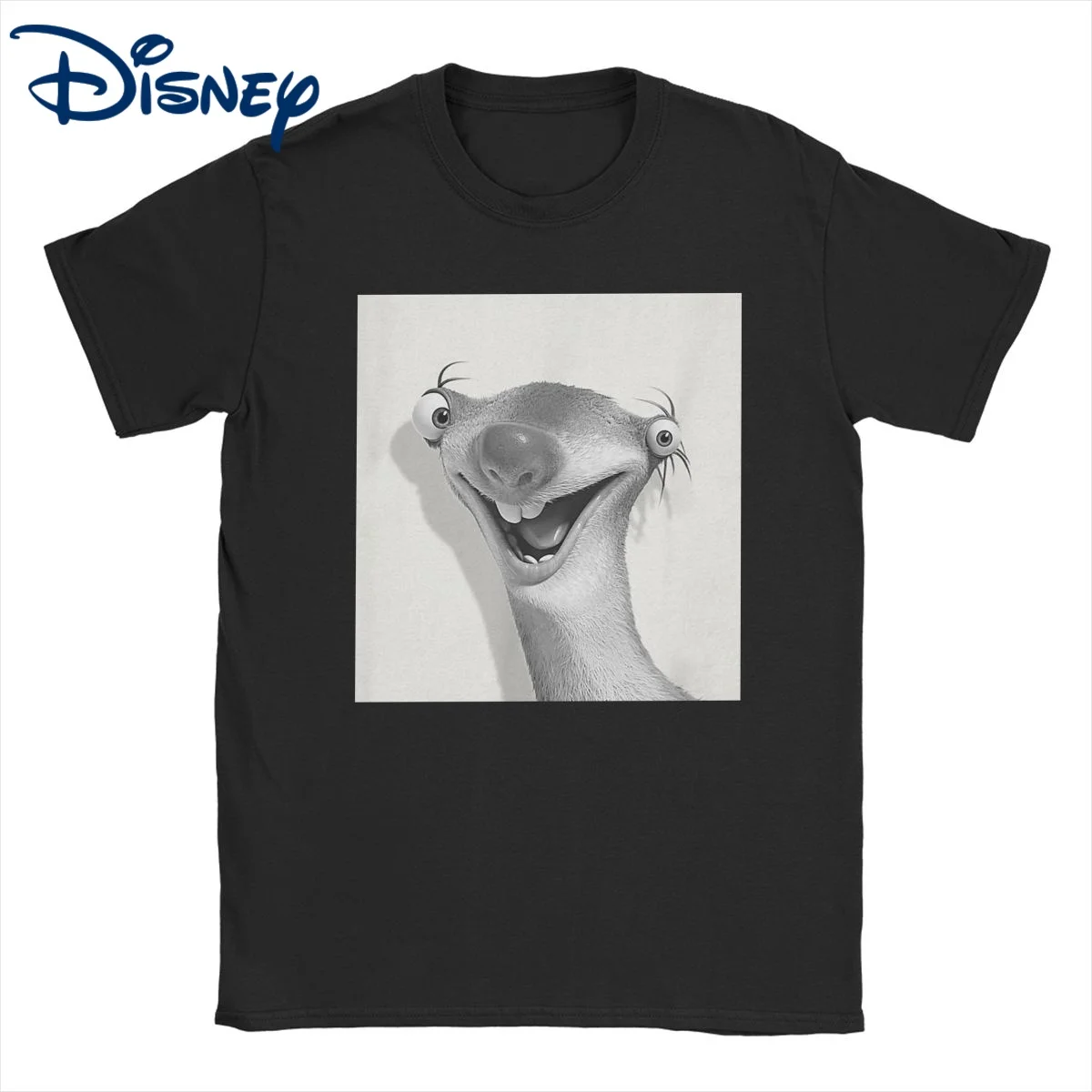 Men Women\'s Disney Ice Age T Shirt Sid the Sloth Photo Booth Pure Cotton Tops Casual Short Sleeve Tee Shirt Graphic T-Shirt