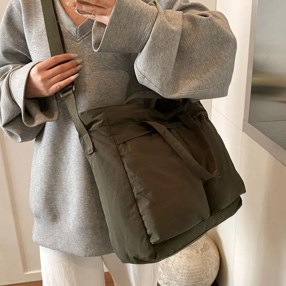 

Casual Canvas Vintage Shoulder Bags Harajuku Tote Bags Teenager Messenger Bag Handbag Large Capacity Nylon Crossbody Bag Girls