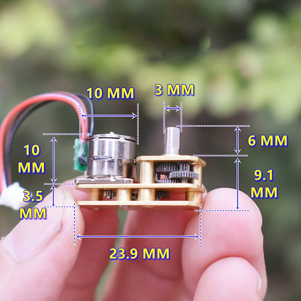 DC 5V-12V Precision Stepping Gear Motor GM1024-10BY 2-phase 4-wire Stepper Motor Step Angle 0.018 Degrees for Medical Device