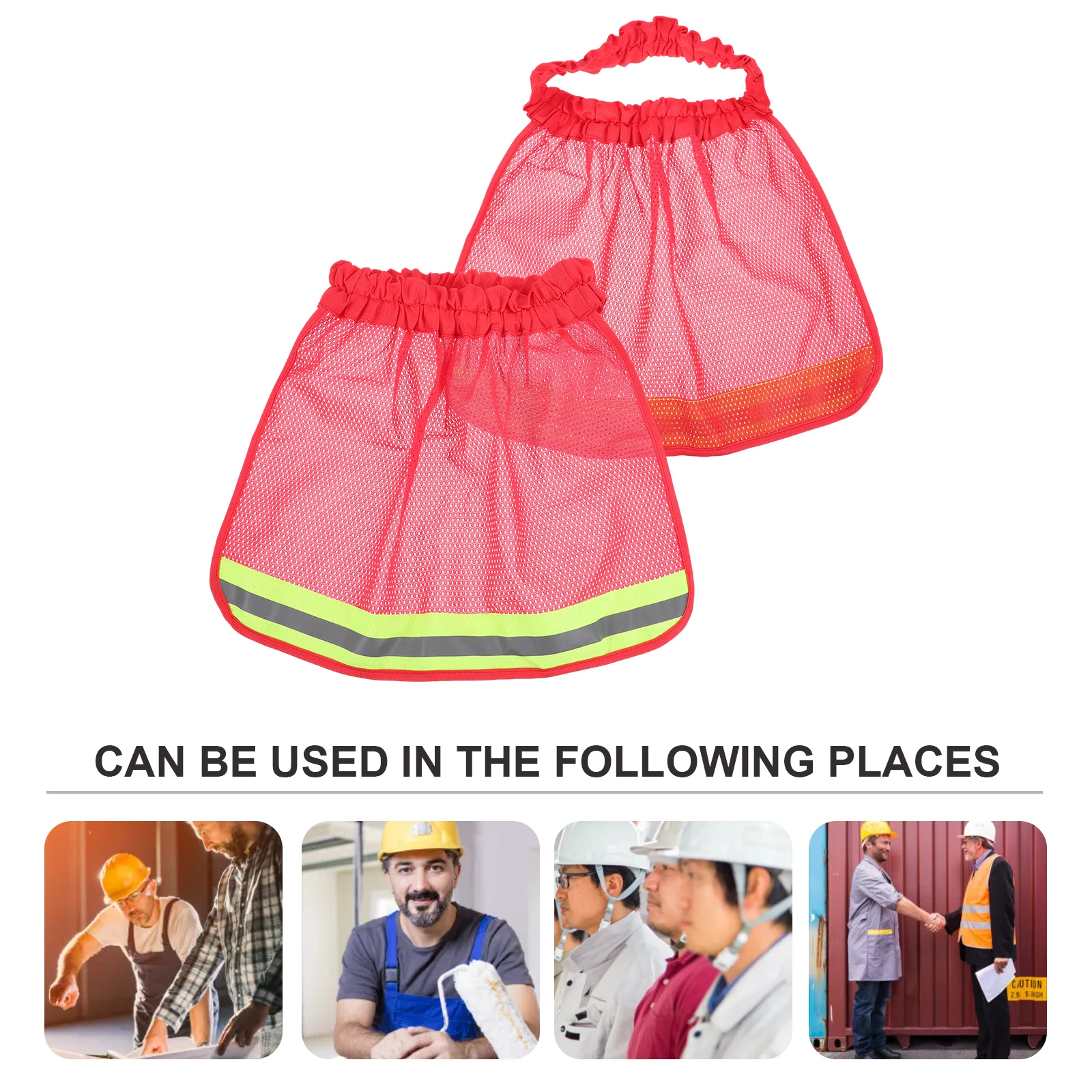 

2pcs Safety Hat Neck Shade Reflective Hat Visor Sun Shade For Outdoor Construction Workers Durable Lightweight