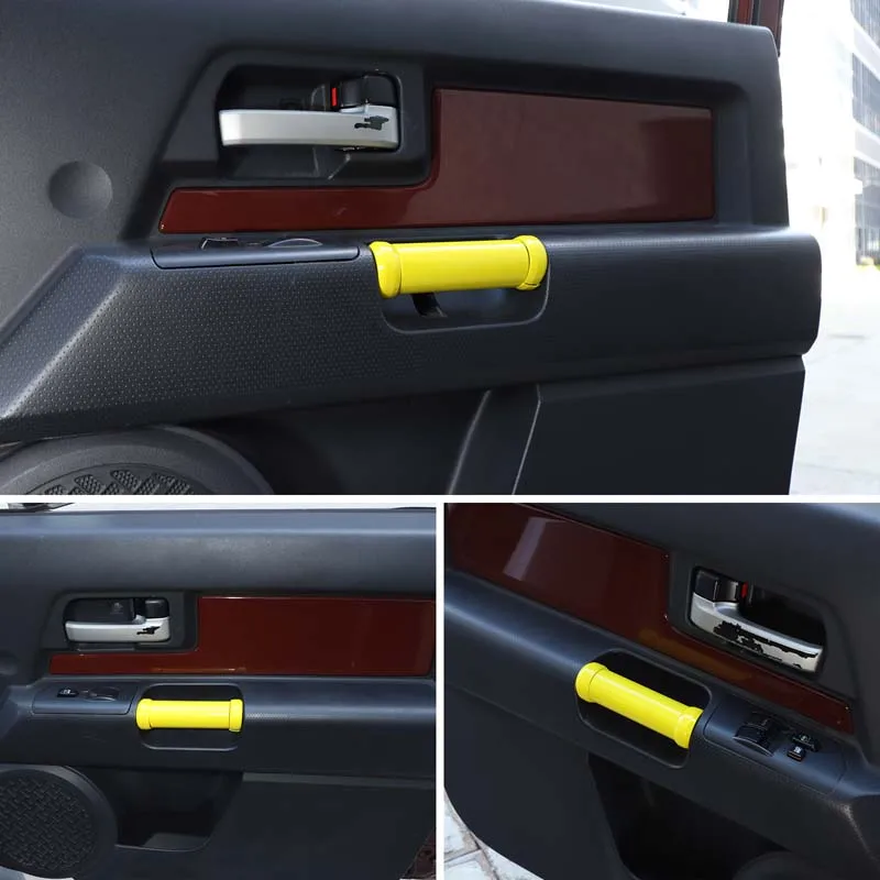 

For Toyota FJ Cruiser 2007-2021 ABS Carbon Fiber Car interior door panel handle protective cover decorative sticker accessories