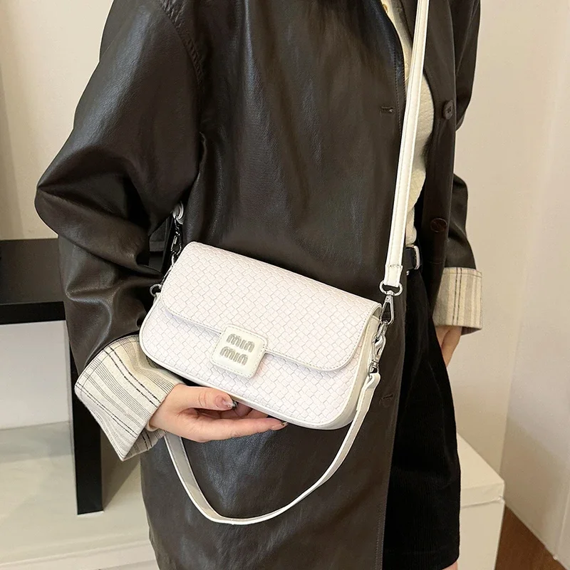 

Fashionable Solid Color Tote Bag High-End Messenger Purse For Business Women Elegant Vintage Design