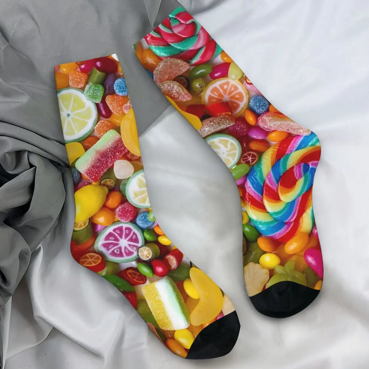 

Радужные чулки ярких цветов, мужские носки, теплые мягкие новые носки, осенние нескользящие носки для бега, подарок на день рождения