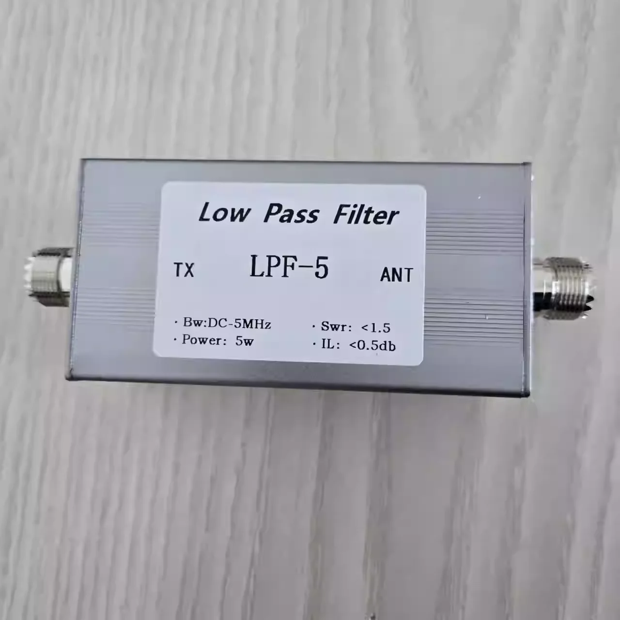 LPF-5M-5WM low-pass filter M female seat 5w 5MHz