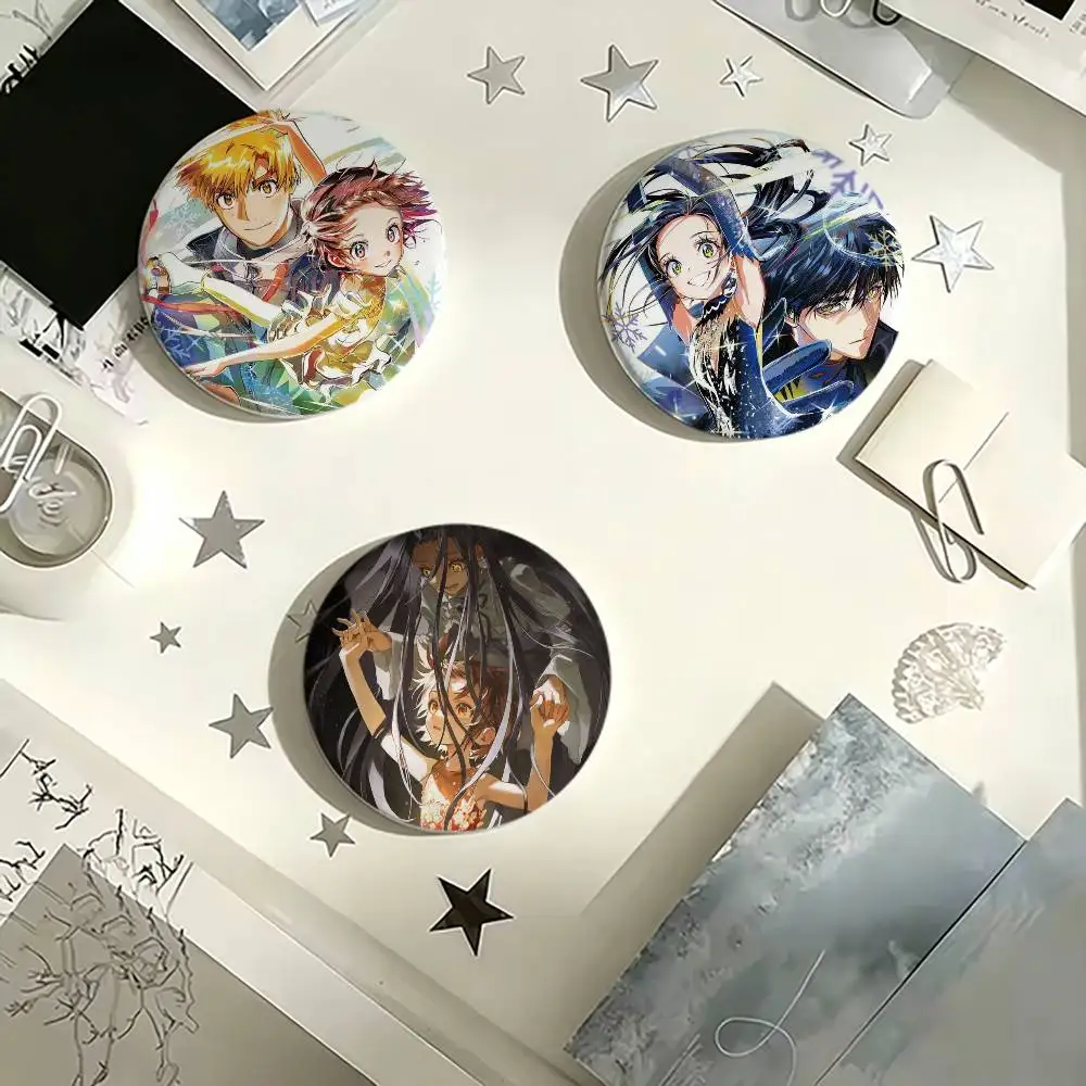 inori & hikaru  Badges Creative Tinplate Button PinsBrooch Badge Clothes Backpack