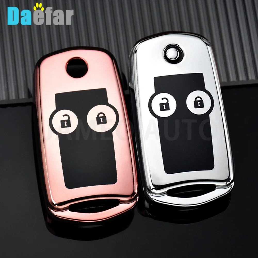 2 Buttons TPU Flip Car Key Shell For Honda Civic Dio Fit Crv HRV Accord Odyssey Jazz Folding Cover Protector