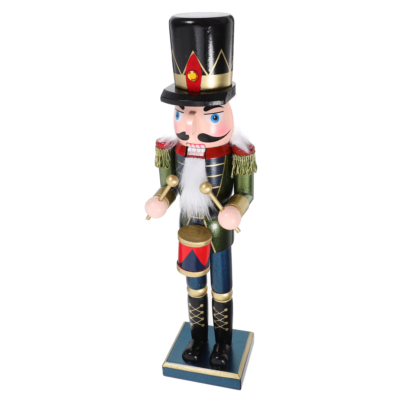 

Wood Nutcracker Soldier Christmas Decoration Adorable Desktop Xmas Party Ornament Traditional Festive Tabletop Decor