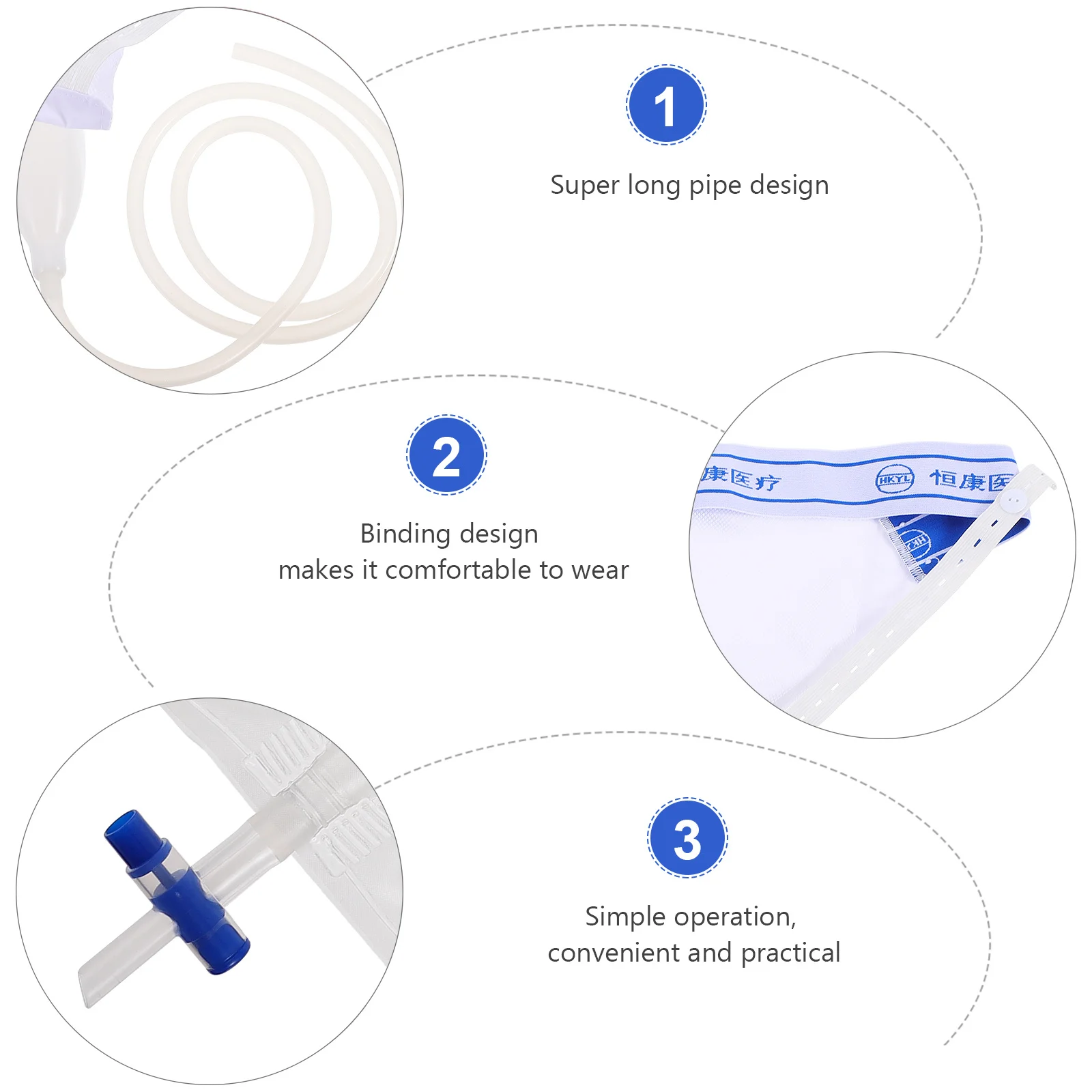 

Silicone Urinal For Elderly Lightweight Portable Nursing Urine Bag With Long Tube Wearable Design Piss Nursing Bag Urine