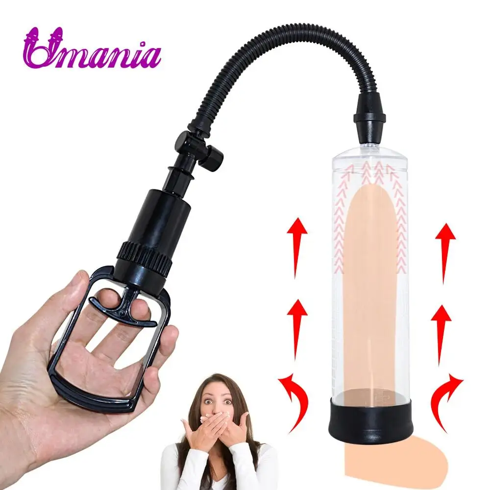 Penis Pump Vacuum Pump Toy for Adult Big Dick Erection Trainer Penis Enlargement Device Penis Enlarger Extender Sex Toys for Men