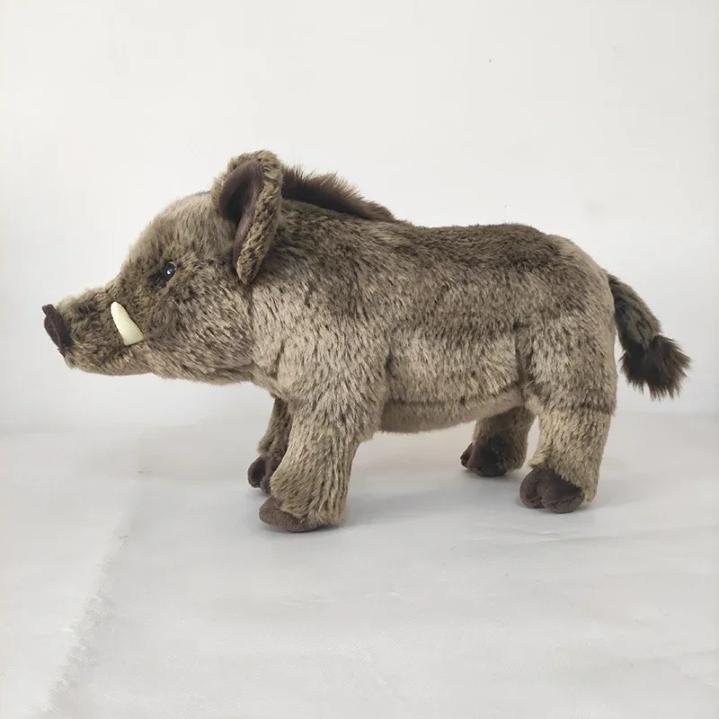 Realistic Wild African Boar Plush Toy Fierce Wild Pig Stuffed Animal Doll Birthday Gift for Boys Home Decoration