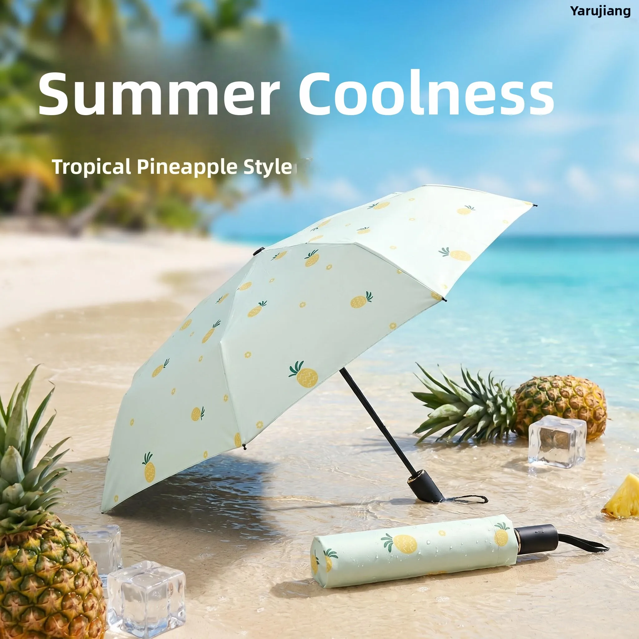 

Automatic Sunshade Umbrella UV Protection Rain And Sun Dual Purpose Compact High Aesthetic Value for Women Floral Design Home...