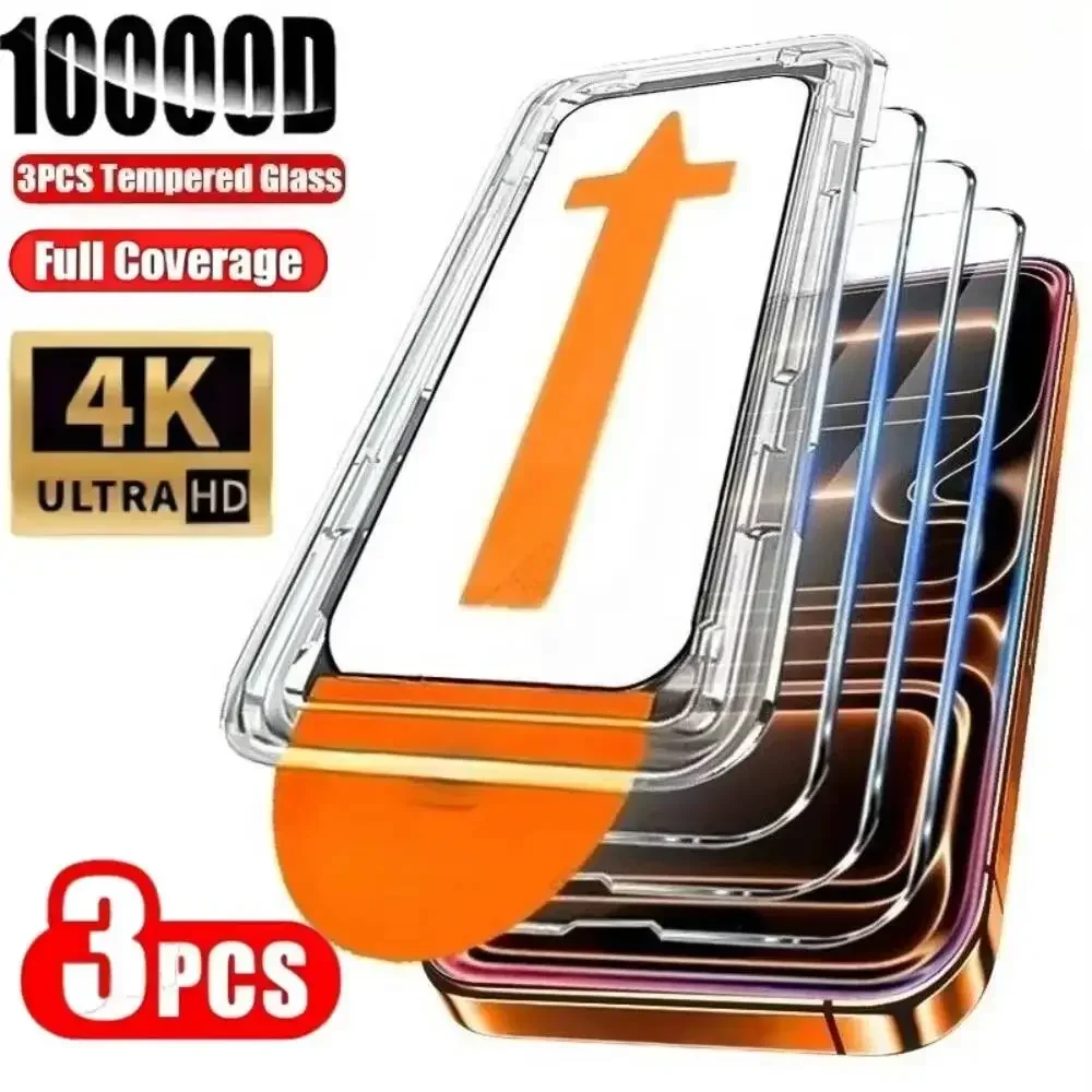3PCS Fingerprint Unlock Tempered Glass For Samsung S25 Edge S22 S23 S24 Ultra Plus A56 5G A36 A26 A16 A55 A54 A25 A33 S21 S20 FE
