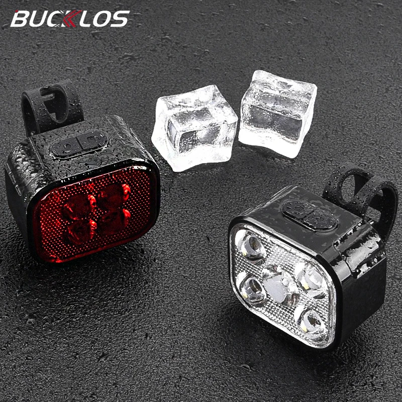 

Bicycle Lights Type-C Rechargeable Lighting MTB Mountain Bike Lamp Headlight Front and Rear Tail Flashlight Cycling Accessories