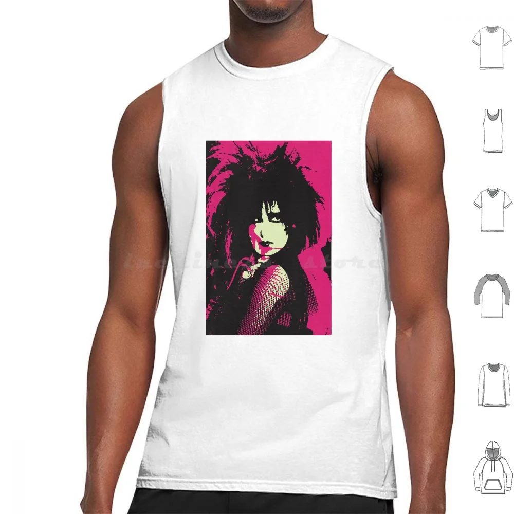 Siouxsie Sioux Tank Tops Vest Sleeveless Robert Smith Goth Music Cure 80s New Wave Alternative Punk Gothic