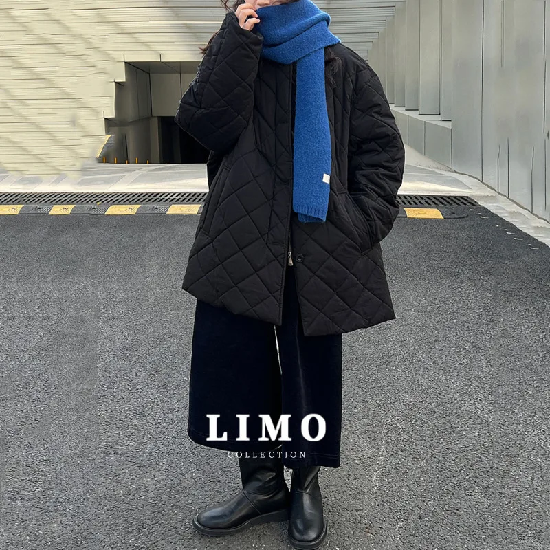 

LIMO 2025 Autumn Winter Fashion Quilted Cotton Coat Women's Lightweight Casual Jacket for Daily Outing Streetwear