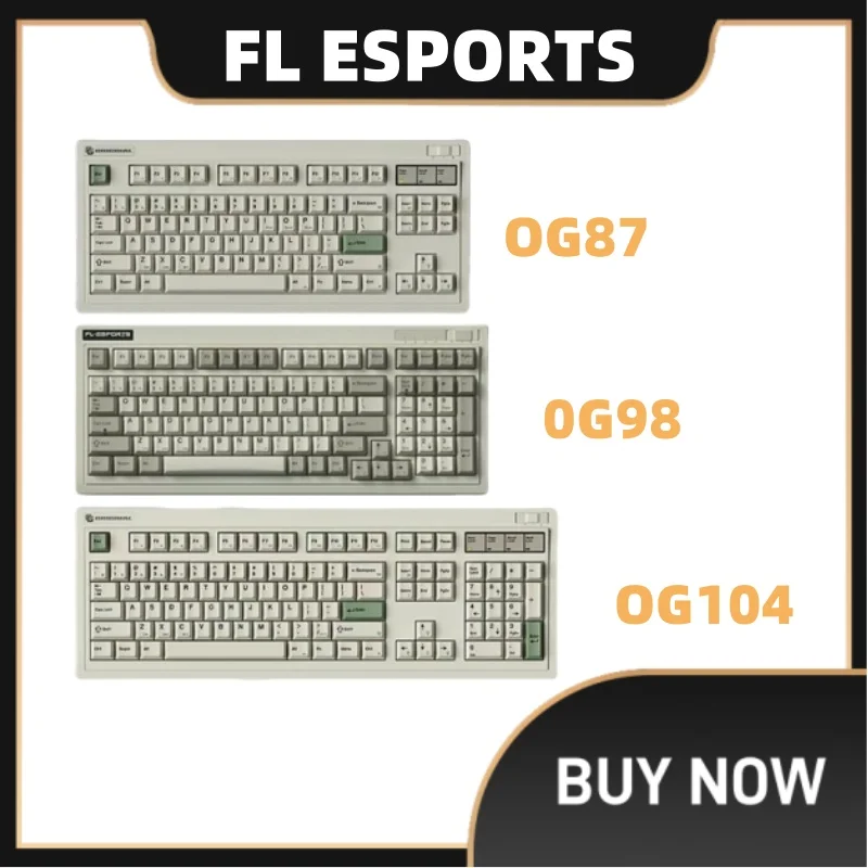 

Механическая клавиатура Fl Esports OG98 OG87, 3 режима, USB/2,4G/Bluetooth, беспроводная клавиатура, игровые клавиатуры, колпачки клавиш с возможностью горячей замены, подарок PBT