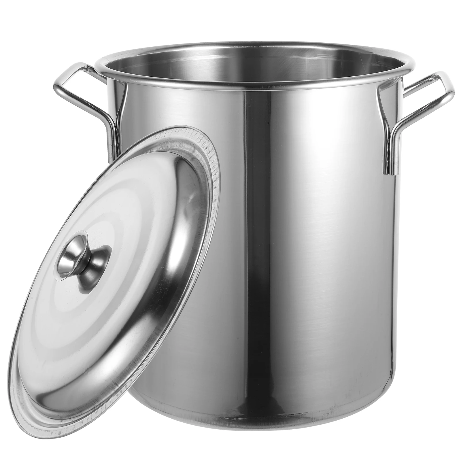 

Stainless Steel Thick Stockpot Large Capacity 22Cm Multipurpose Soup Pot Lid Boiling Crawfish Crabs Home Brewing Cooking Pot