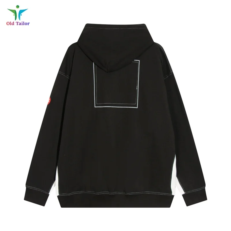 CAVEMPT Embroidery Letters Stripes Colour Blocking Casual Hoodie 1:1 Loose Cotton Mens Womens CE Coat With Tags