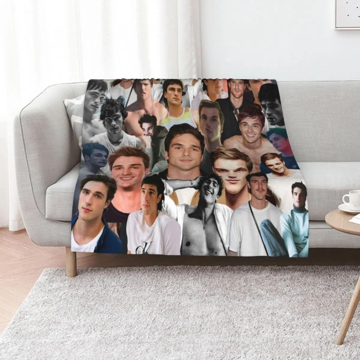Jacob Elordi photo Collage Throw Blanket For Decorative Sofa Hair sofa bed Bed Fashionable Thin manga Blankets