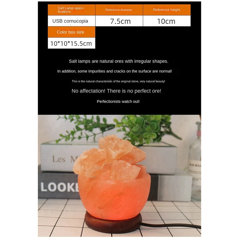 Himalayas Crystal Salt Lamp LED Colorful Color Changing Night Light Crystal Salt Lamp