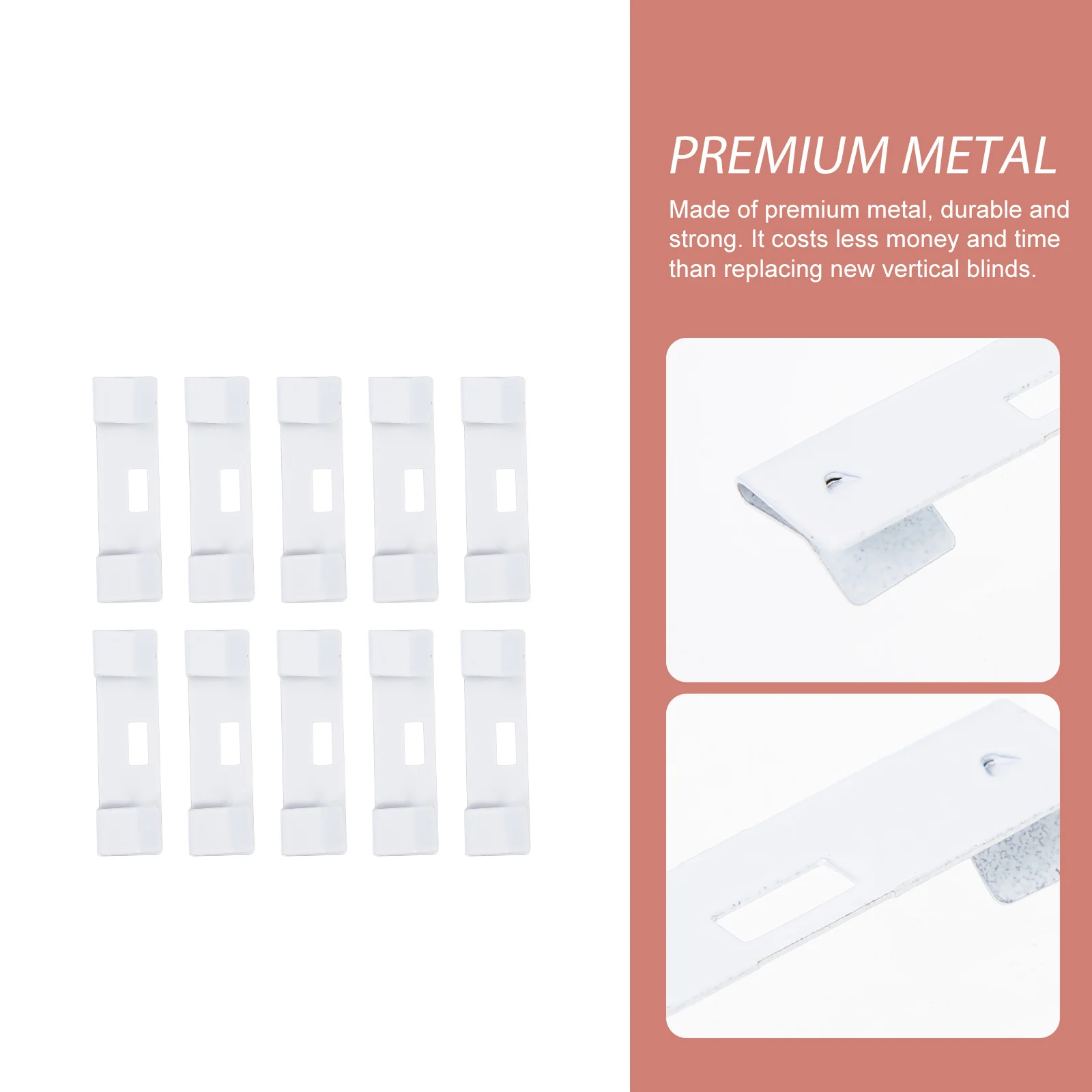 10 قطعة علامات التبويب إصلاح عمودي أعمى ريشة معدنية المدخرات للستائر الرأسية استبدال أجزاء سهلة نافذة الظل التبعي