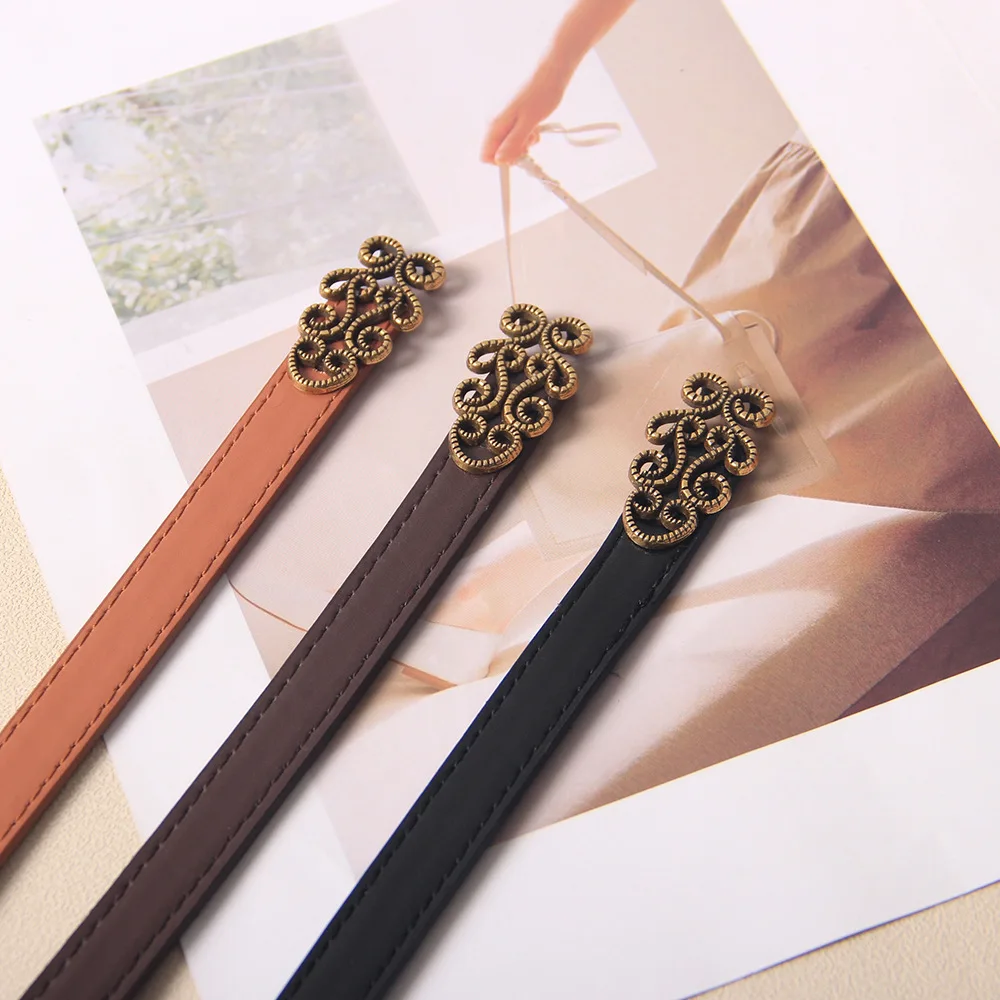 Ladies' Thin Waist belt Decorative Belt Versatile Sweater Dress Corset Waist Button-up Adjustable Length