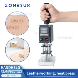 ZONESUN ZS-HST1 Handheld Hot Foil Stamping Machine Custom Logo Embossing Machine Lether DIY Tools