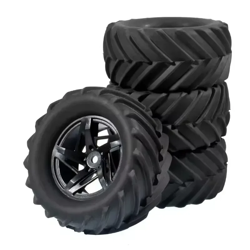 4Pcs Snow Sand Tires Tyre Wheel for Wltoys 144001 124018 124016 124017 144010 124019 H16P H16E 1/14 1/16 1/18 RC Off-road Car view 4