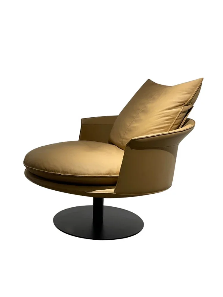 

Casual Leather Sofa Armchair Conference Room Reception Negotiation Simple Modern down Soft Bag Steel Frame New