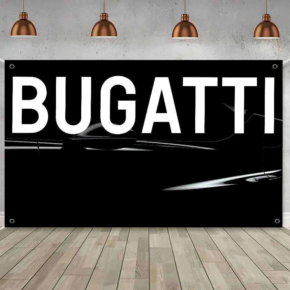 Brand B-Bugatti Anime Chart Flag For Living Room Home Dorm Decor Art Home Decor Banner