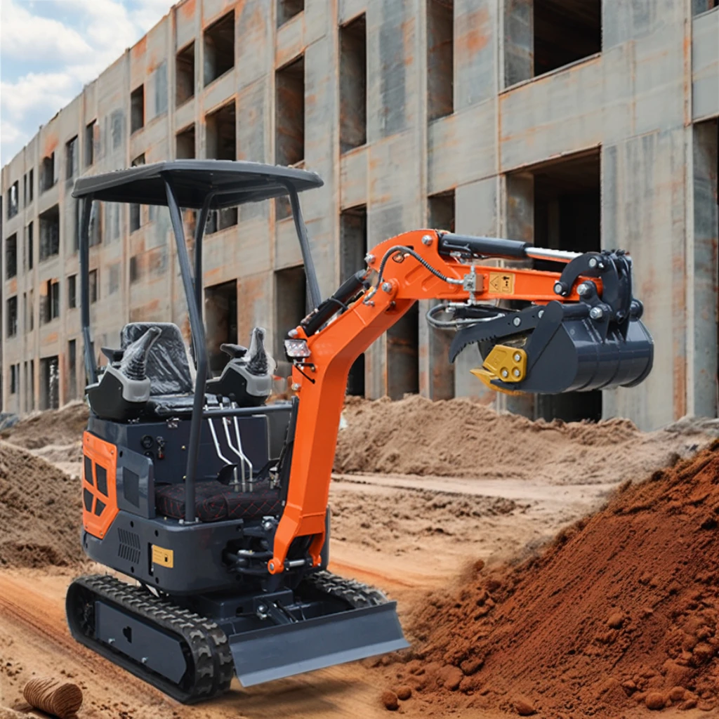 Best Selling New 1.2ton Mini Excavator CE/EPA Small Garden Flexible Crawler Small Digger Excavator Customized