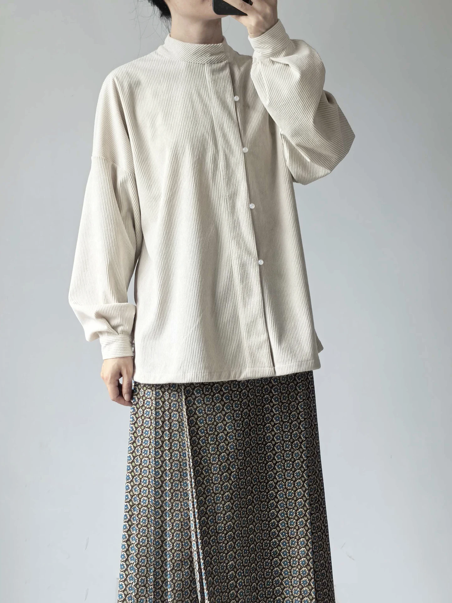 

Женский топ Ханьфу с высоким воротником в стиле династии Мин, юбка-мамэй, для повседневной носки, утепленный, с длинными рукавами, из полиэстера, на одной пуговице