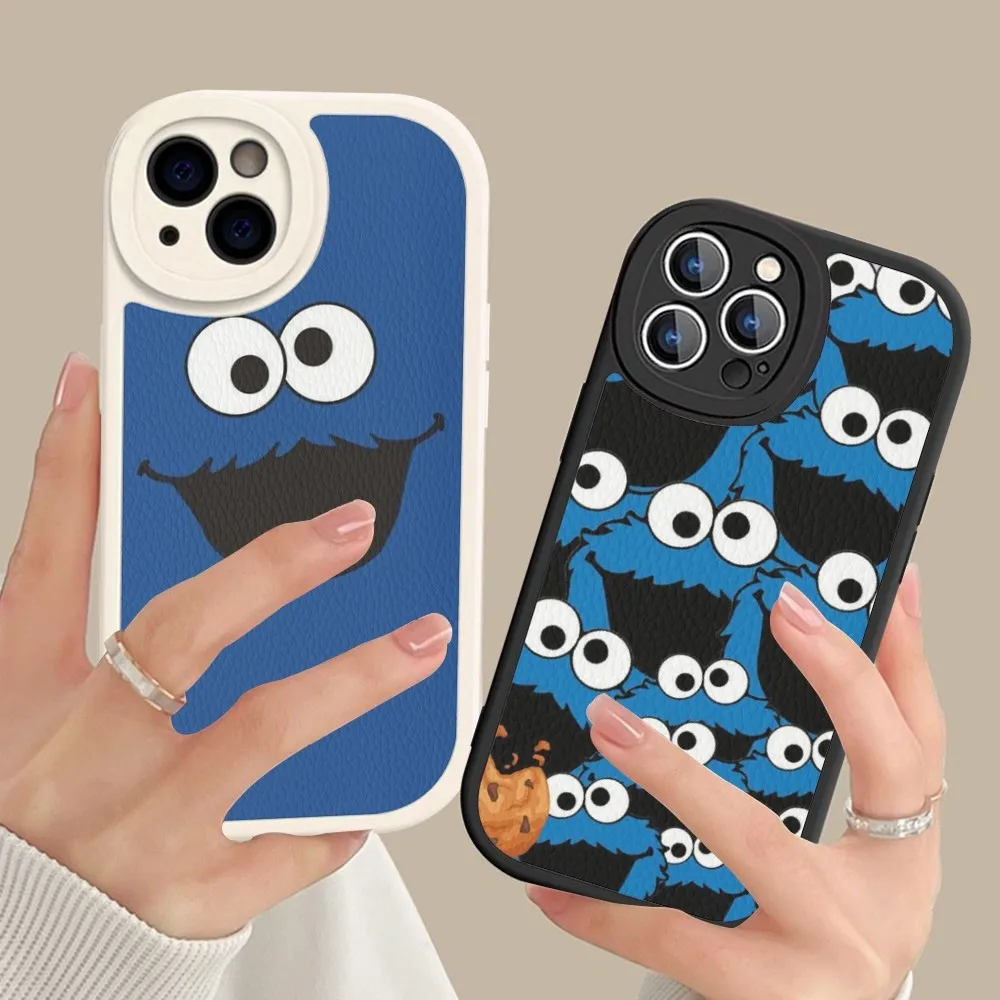 Cartoon C-Cookies M-Monster Etui na telefon z twardej skóry do iPhone'a 16 15 14 13 12 Mini 11 14 Pro Max Xs X Xr 7 8 Plus Fundas