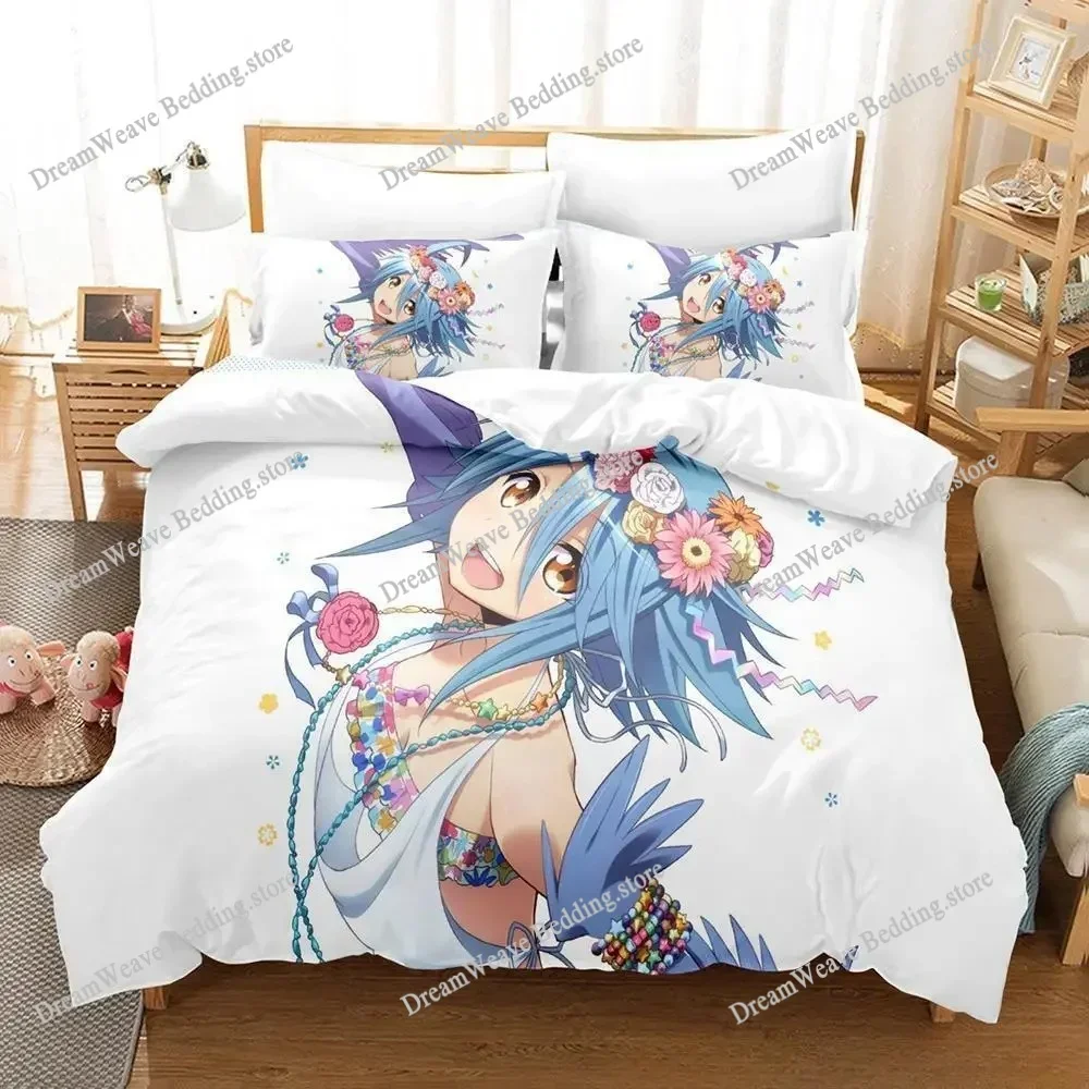 New Monster Musume Everyday Life With Monster Girls Bedding Set Cartoon Anime Adult Kid Bedroom Duvet Cover Sets Luxury Gift741