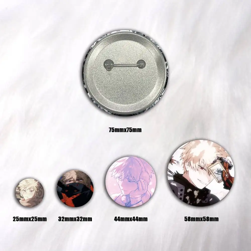 A-C-Cool Guy Bakugou Katsuki Tinplate Brooch Figure Icon Badge Handmade Brooches For Backpack Clothes Decoration