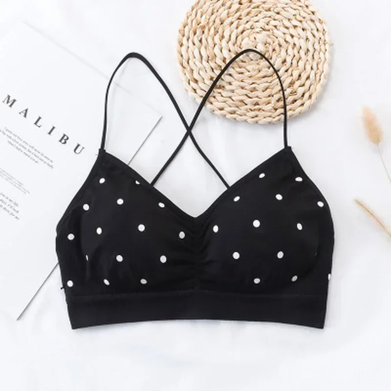 Women's Bra Push Up Bra Sports Bra For Women Seamless Sexy Lingerie Female Polka Dot Soft Fashion Underwear Women's Tube Top