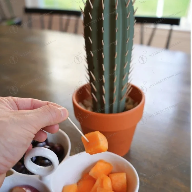 

Креативный держатель для зубочисток в виде кактуса, автоматический выдвижной, для дома, гостиной, милый декоративный органайзер