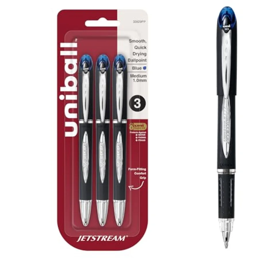 

uniball Jetstream Ballpoint Pens, Medium Point 1.0mm,, 3 Pack